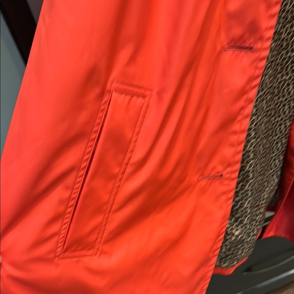 Jones New York Red Trench Coat Vibrant Knee-Length - Picture 6 of 10